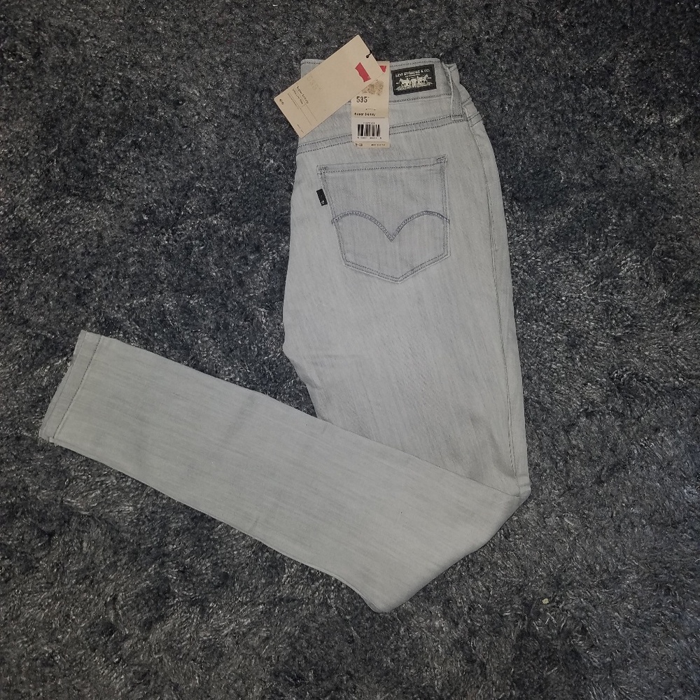 Levi's 535 Super Skinny Gray Jeans Size 7/28